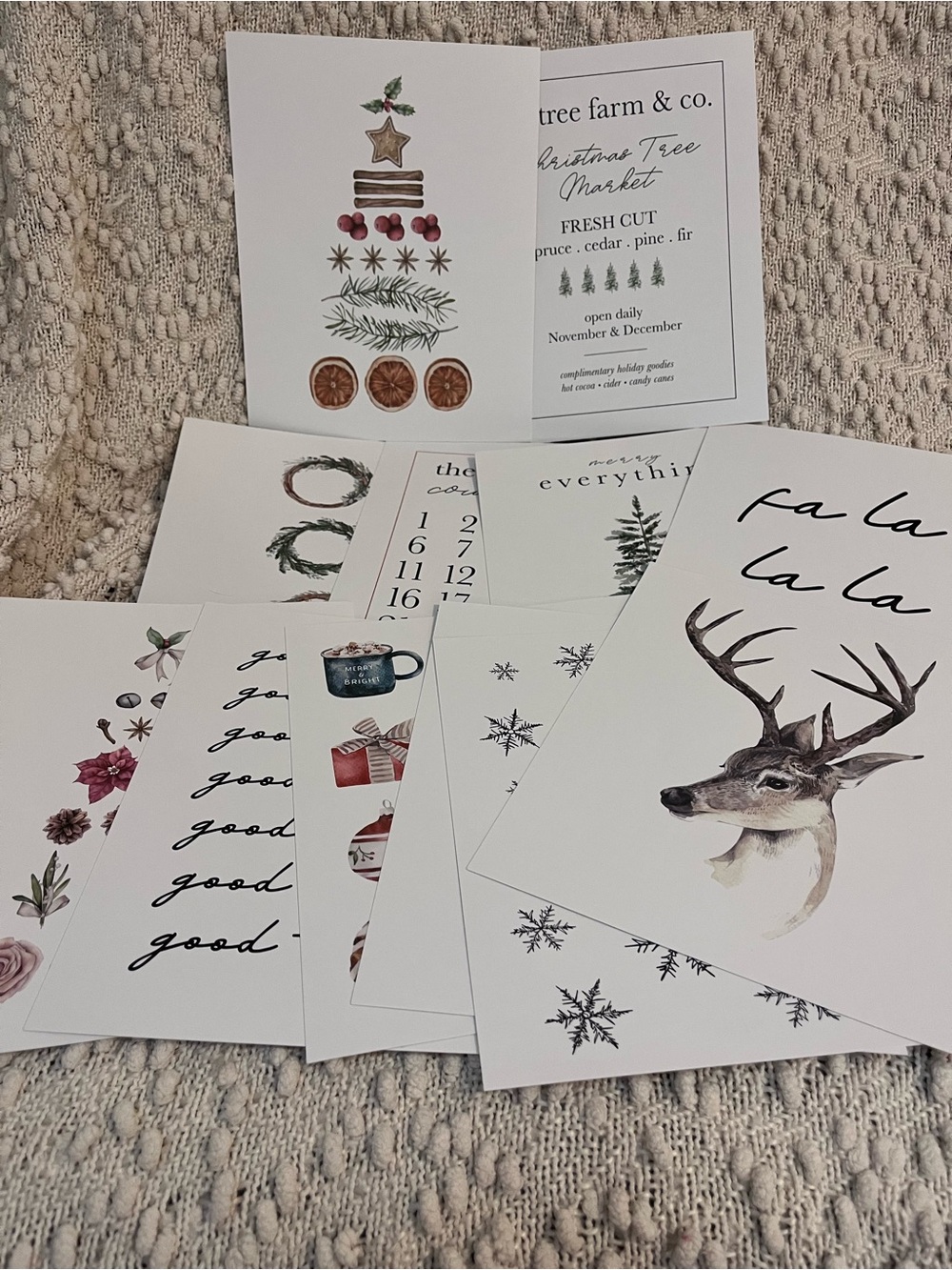 12 Christmas wall art prints minimalist boho cozy aesthetic
